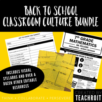 Preview of Classroom Culture Bundle (Syllabus, Surveys, Activities & More!)