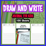 Back To School Classroom Draw and Write Journal blank line