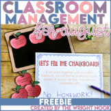 Back To School Classroom Management Tools for August