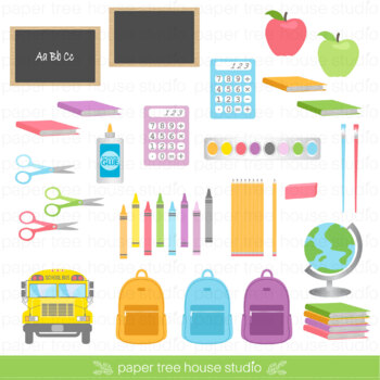 Back To School Clip Art Elementary Middle School Id 265 Tpt