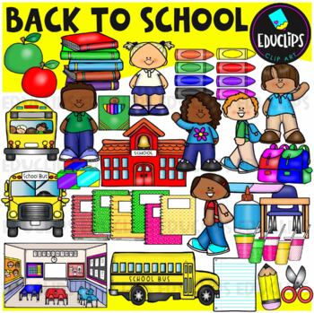 Preview of Back To School Clip Art Set {Educlips Clipart}
