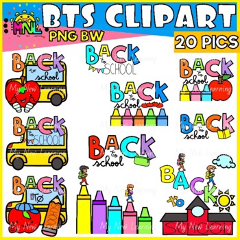 Back School Clipart Transparent Background, Colorful Back To
