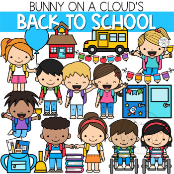 School Supplies Clipart by Bunny On A Cloud