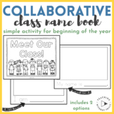 Back-To-School Collaborative Class Name Book for Kindergar