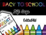 Back To School Colorful Crayon Gift Tag