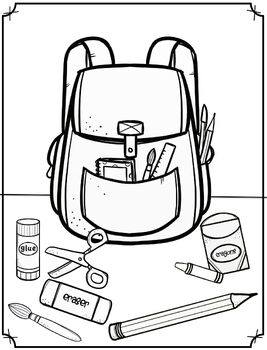 Back To School Coloring Pages by ABRAKADABRA SCHOOL | TPT