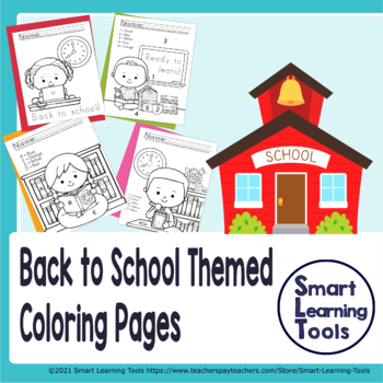 back to school coloring pages  freebie  distance learning