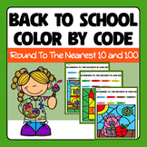Back To School Coloring Rounding To The Nearest 10 and 100