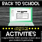 Back To School DIGITAL Activities (Getting to Know Your St