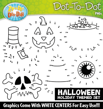 Halloween Dot To Dot Clipart Zip A Dee Doo Dah Designs Tpt