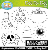 Halloween Dot-To-Dot Clipart {Zip-A-Dee-Doo-Dah Designs}