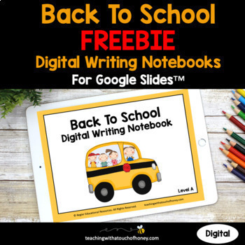 Preview of Back To School Digital Interactive Notebooks For Writing FREEBIE