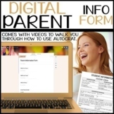 Back To School Digital Parent Information Form