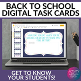 Back To School Digital Task Cards Get to Know You Activity