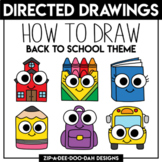 Back To School Directed Drawing / Learn To Draw Activity Sheets