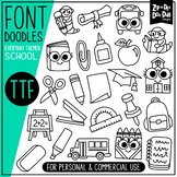 Back To School Doodle Font {Zip-A-Dee-Doo-Dah Designs}