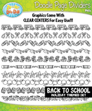 Back To School Doodle Page Divider Clipart {Zip-A-Dee-Doo-