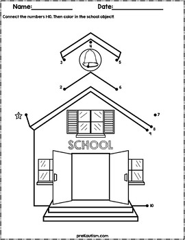 Number Dot To Dot 1 10 Worksheets Teaching Resources Tpt