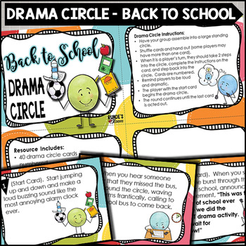 Preview of Back To School Drama Circle Activity