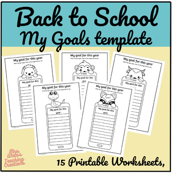 Preview of Back To School & Happy New Year 2024 Goals Worksheets and Activity Templates