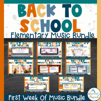 Preview of Back To School Elementary Music Bundle | First Week Of Music Bundle