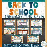 Back To School Elementary Music Bundle | First Week Of Mus