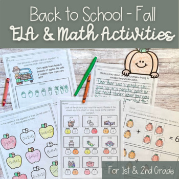 Preview of Back To School Fall ELA & Math Activity Pack