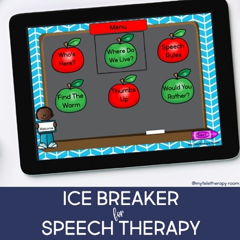 Preview of Ice Breakers Back To School Activity for Speech Therapy or Teletherapy