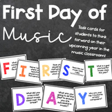 Back To School - First Day of Music Class Task Cards (Prin