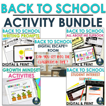 Preview of Back To School | First Week of School | Beginning of the Year Activities Bundle