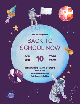 Preview of Back To School Flyer - Fully Customize Your Flyer - Ready to Edit & Print!