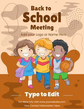 Preview of Back To School Flyer  - Fully Customize your Flyer -Ready to Edit & Print!!