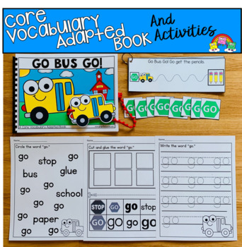 Preview of Back To School Free Core Vocabulary Words Adapted Book