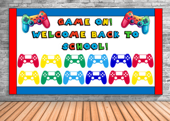 Preview of Back To School Game On Bulletin Board Welcome Back Video Game Classroom Decor