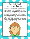 Back To School Grade 1 About Me Booklet