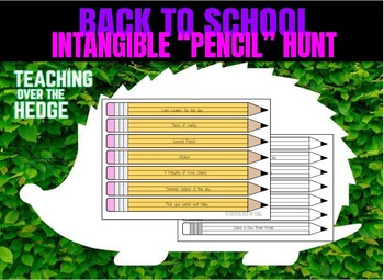 Preview of Back To School Intangible and Noncontingent Individual Reward "Pencil" Hunt