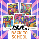 Back to School Interactive Coloring Sheets + Writing | Bac