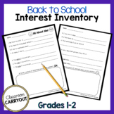 Back To School Interest Inventory - Primary - Get to Know 