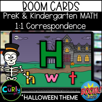 Preview of HALLOWEEN Kindergarten Letter Match BOOM CARDS