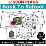 Back To School Lesson Plans Activities Preschool Special E