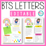 Back To School Letters for Parents & Editable