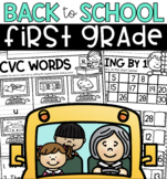 Back To School Literacy & Math Activities for First Grade