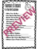 Back To School - Locate & Navigate Activity