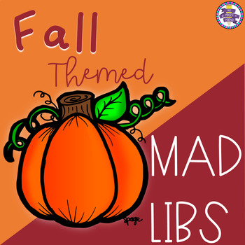Preview of Fall Themed Mad Libs - Nouns, Verbs, and Adjectives