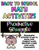 Back To School Math Activities: The Power of Productive Struggle