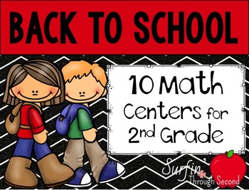 Preview of Back To School Math Centers for Second Grade