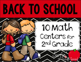 Back To School Math Centers for Second Grade