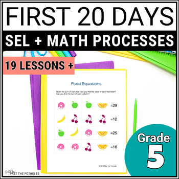 Preview of First 20 Days of Math: Back to School Review Activities & Diagnostic Assessments