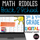 Back To School Math Review Digital Google Classroom Slides