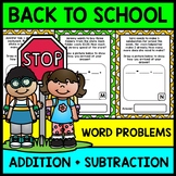 Back To School Math Word Problems - Addition - Subtraction